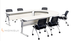 Sectional Office Desk Aluminium Folding Training Table Various Selection for Different Shape in Conf